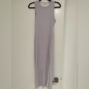 Purple gingham dress